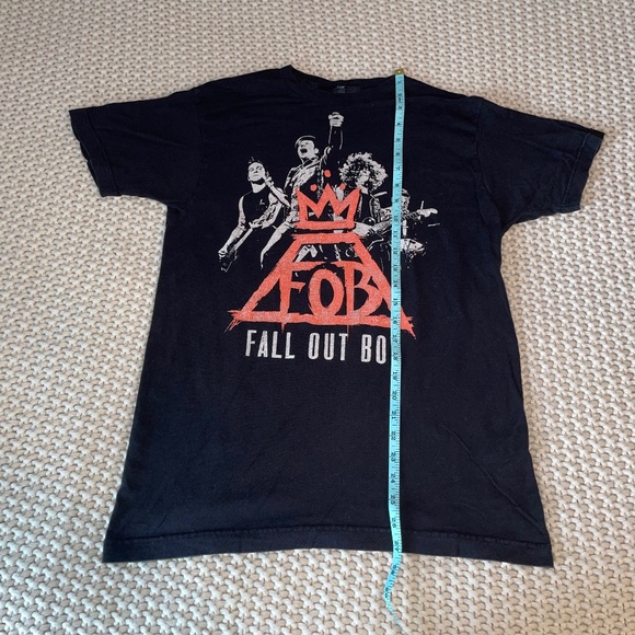 Fall Out Boy Monumentour Crew Neck T-Shirt – Black – Medium – 2014 Throw it back - Picture 7 of 8